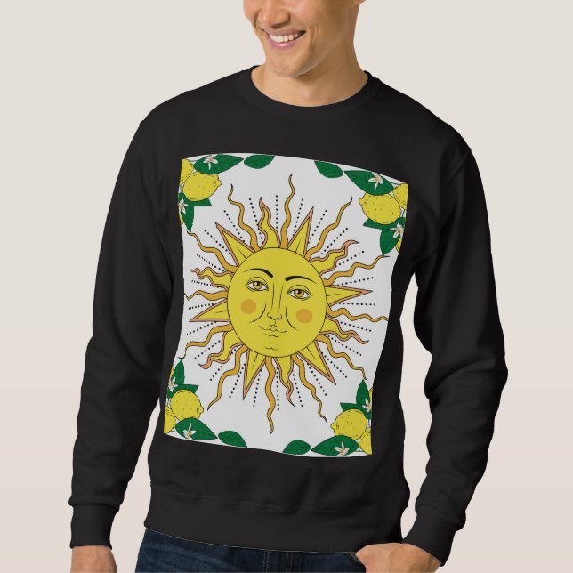 Moletom Frutas Tropicais De Limão, Face Solar. (Frente)