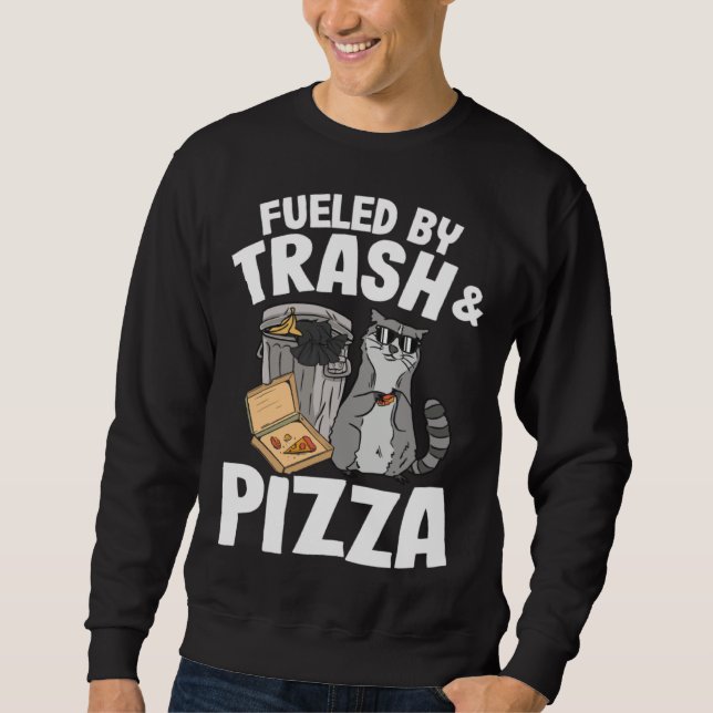 Moletom Fueled By Trash And Pizza Raccoon  1 (Frente)