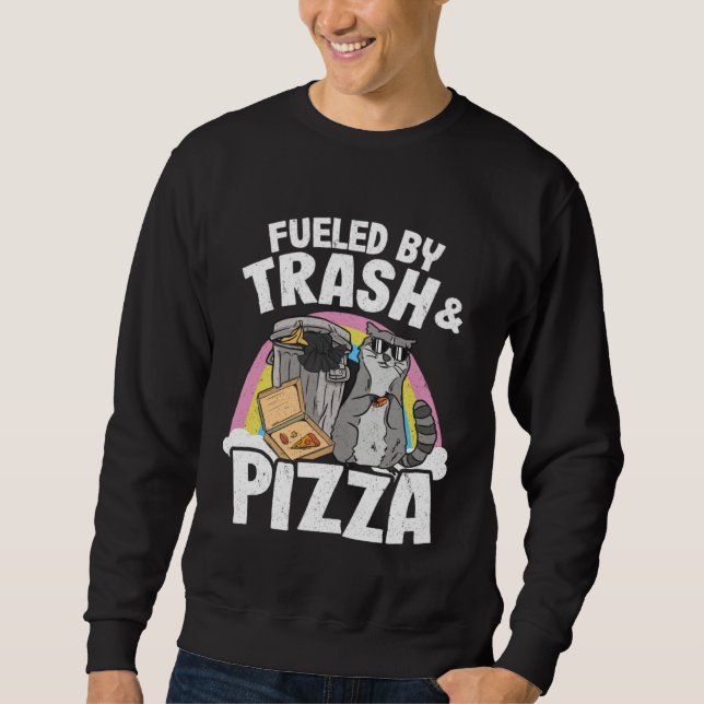 Moletom Fueled By Trash And Pizza Raccoon 2 (Frente)