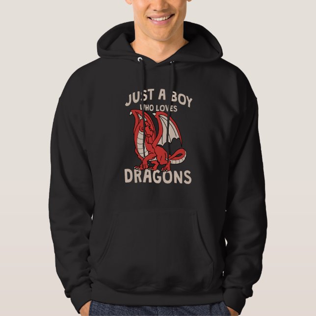 Moletom Fun Just a Boy who Loves Dragons Toddlers Tweens T (Frente)