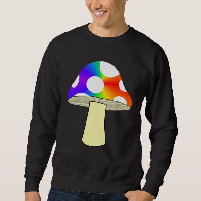 MOLETOM FUN MUSHROOM TEE NATURE COLORFUL MUSHROOM RAINBOW  (Frente)