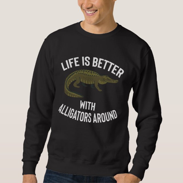 Moletom Funny Alligator Apparel Cute Alligators Lover Desi (Frente)