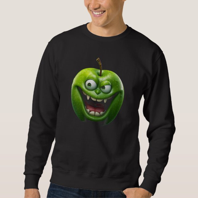 Moletom Funny Apple Silly Face For Men Women Fruit Vegetab (Frente)