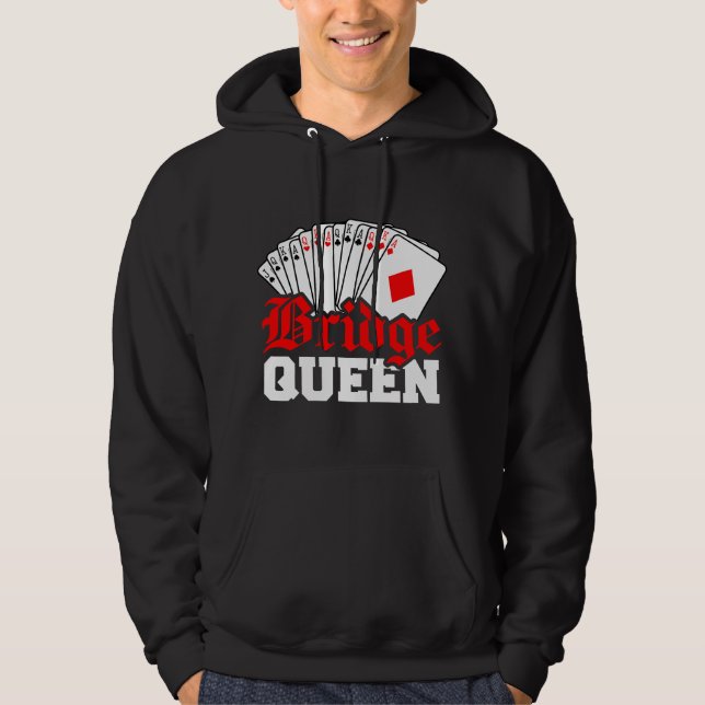 Moletom Funny Bridge Card Game Lover Bridge Queen for Wome (Frente)