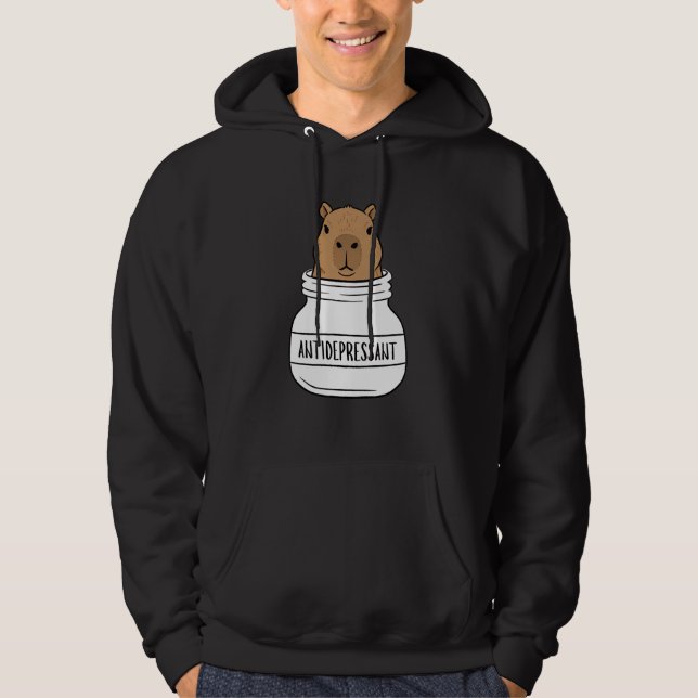 Moletom Funny Capybara Cute Anti Depressant Zoo Boys Girls (Frente)