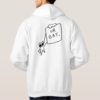 Moletom funny Cat “UR GAY” Hoodie Bold Minimalist Design