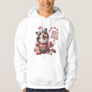 Moletom Funny Corgi/Pomeranian Dog in Sweater: "Snow Way!"
