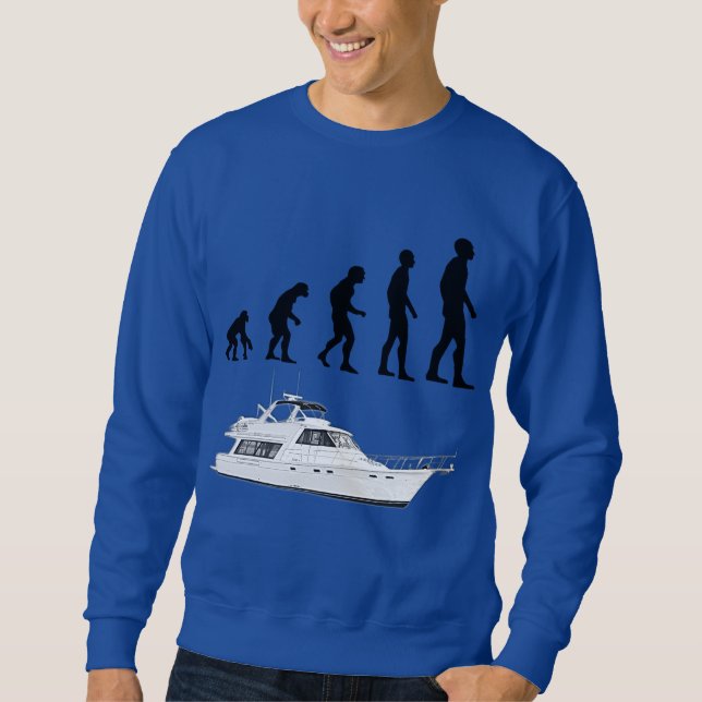 Moletom Funny Customizable Evolution & Boating Sweatshirt (Frente)
