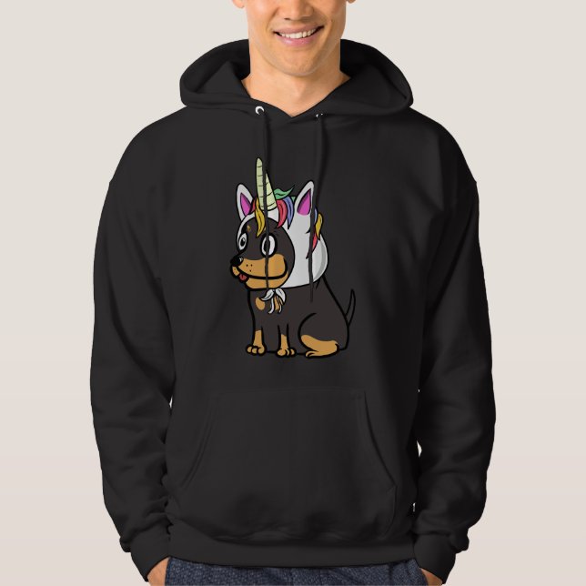 Moletom Funny Doberman Unicorn Hat (Frente)