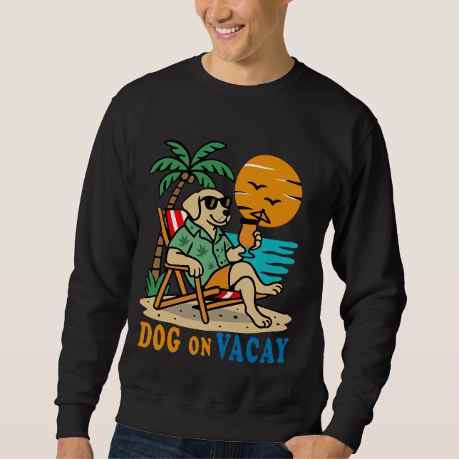 Moletom Funny Dog on Vacation T-Shirt | Cute Summer (Frente)