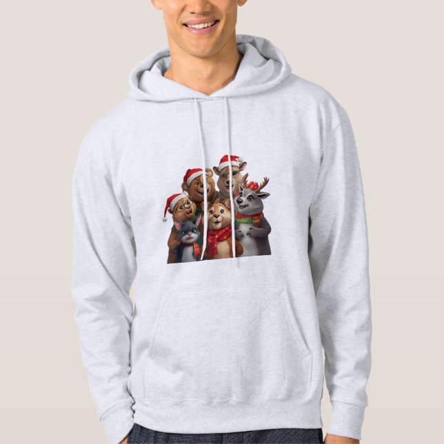 Moletom Funny Dog Trio Hoodie – Cute Animal Sweatshirt  (Frente)