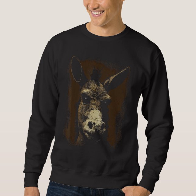 Moletom Funny Donkey Face Gifts for Donkeys Lovers Graphic (Frente)