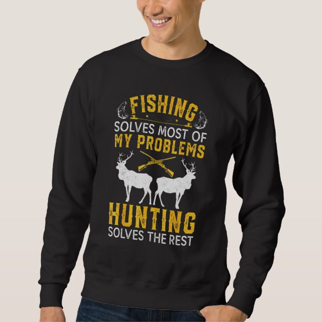 Moletom Funny Fishing And Hunting Gift Christmas Humor Hun (Frente)
