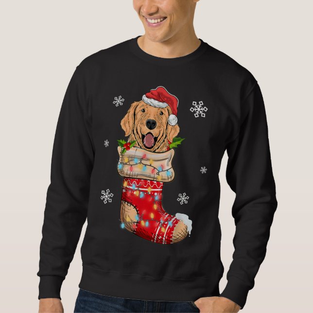 Moletom Funny Golden Retriever In Socks Christmas Dog Xmas (Frente)
