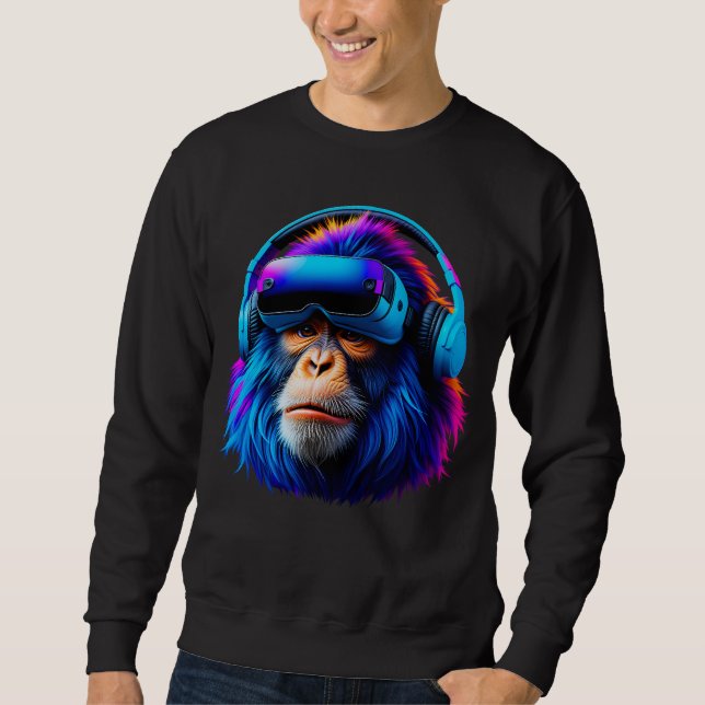 Moletom Funny Gorilla VR Jogando Gorilla Monke Gorilla (Frente)