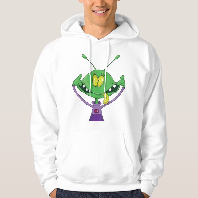 Moletom Funny Green Alien Making Silly Face (Frente)