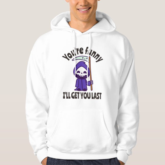 Moletom Funny Grim Reaper Skeleton Halloween Costume (Frente)