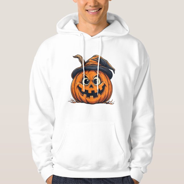 Moletom Funny Grumpy Pumpkin Halloween Design (Frente)