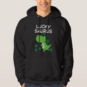 Moletom Funny Lucky Saurus Dinosaur Irish Shamrock Rua Pat