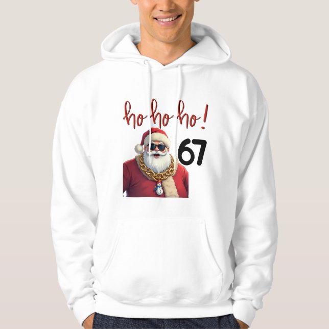 Moletom Funny Meme 67 Santa Christmas Sweatshirt  (Frente)