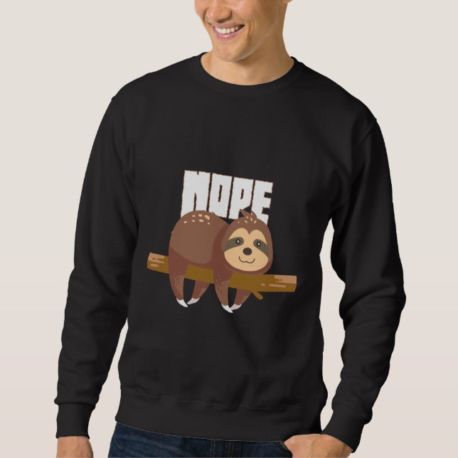 Moletom Funny Nope Sloth Tri Blend (Frente)