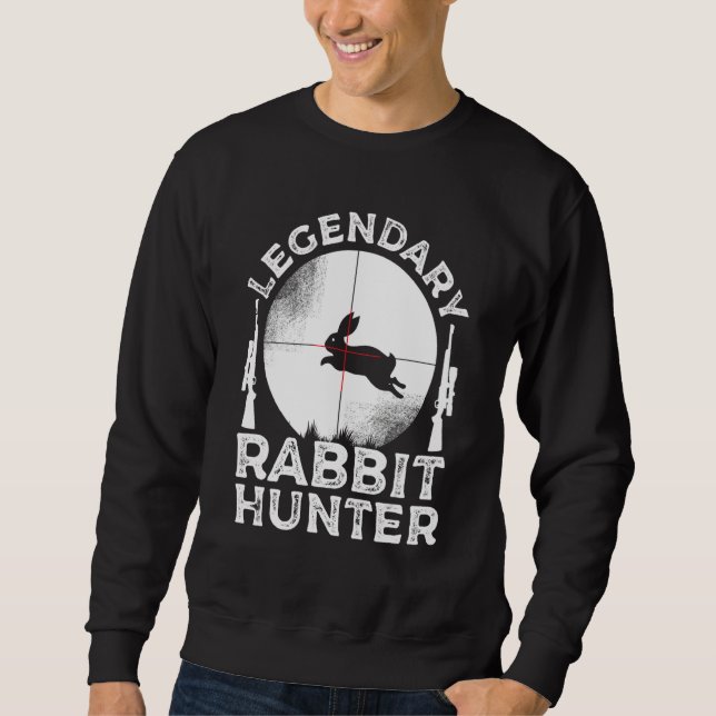 Moletom Funny Rabbit Hunting Gift Cute Proud Legendary Rab (Frente)