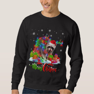 Moletom Funny Raccoon Animal Merry Christmas Party Family