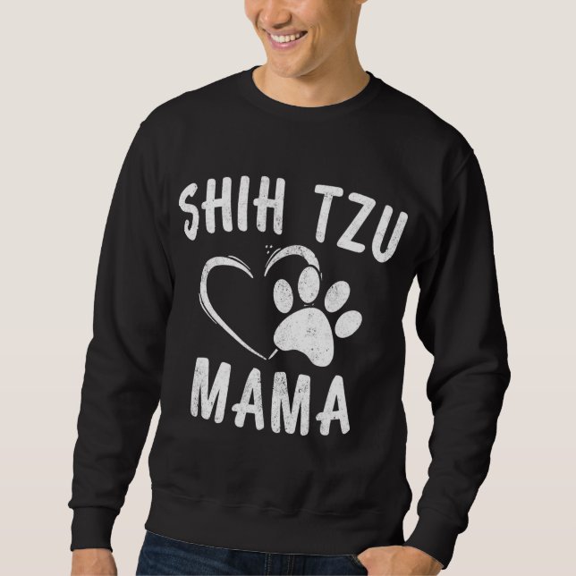 Moletom Funny Shih Tzu Mama Gift Pet Doggy Roupa D (Frente)