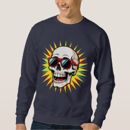 Moletom **Funny Skull With Sunglasses – Cartoon Laughing S