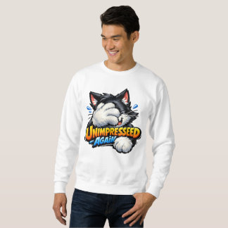 Moletom Funny Unimpressed Cat Sweatshirt - Grumpy Meme