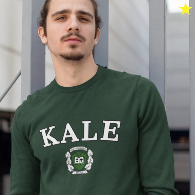 Moletom Funny Vegan Kale University Logo (Criador carregado)