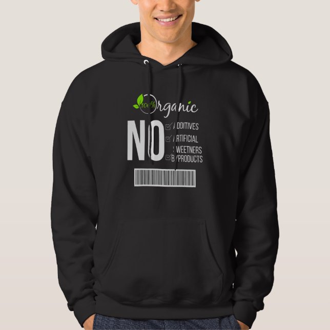 Moletom Funny Vegan Tee 100 Organic Plant Base Design (Frente)
