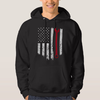 Moletom Funny Vintage Mechanic Distressed American Flag Gi