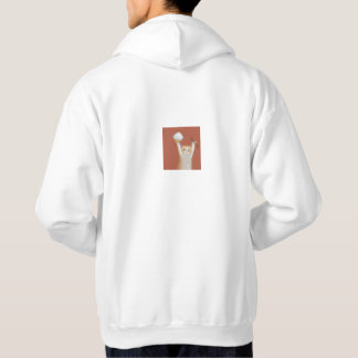 Moletom Funny White Cat "Cheers" Back Print Hoodie – Cute 