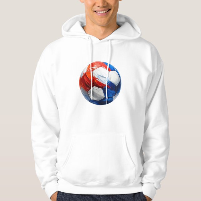 Moletom Fußball holländische Flaggen Farben, name (Frente)