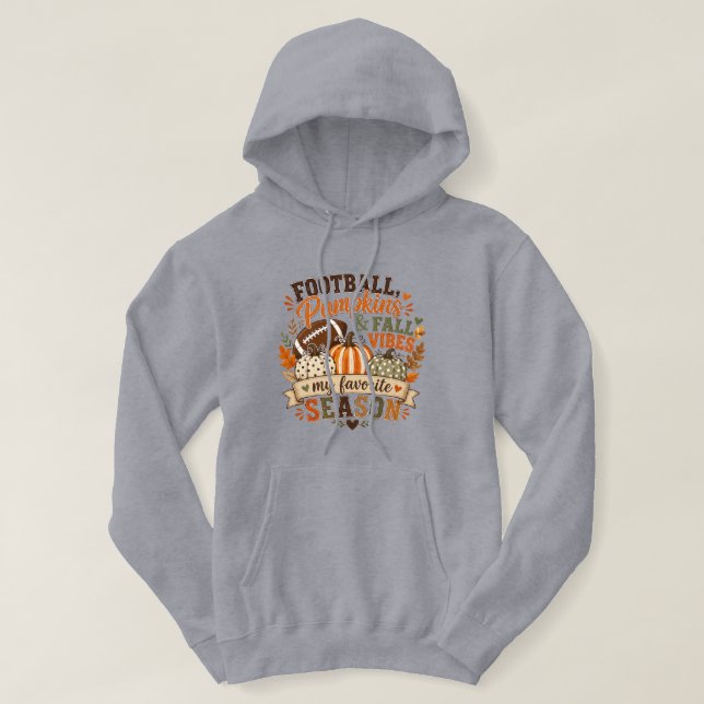 Moletom Futebol, Abóboras e Vibrações de Outono  (Frente do Design)