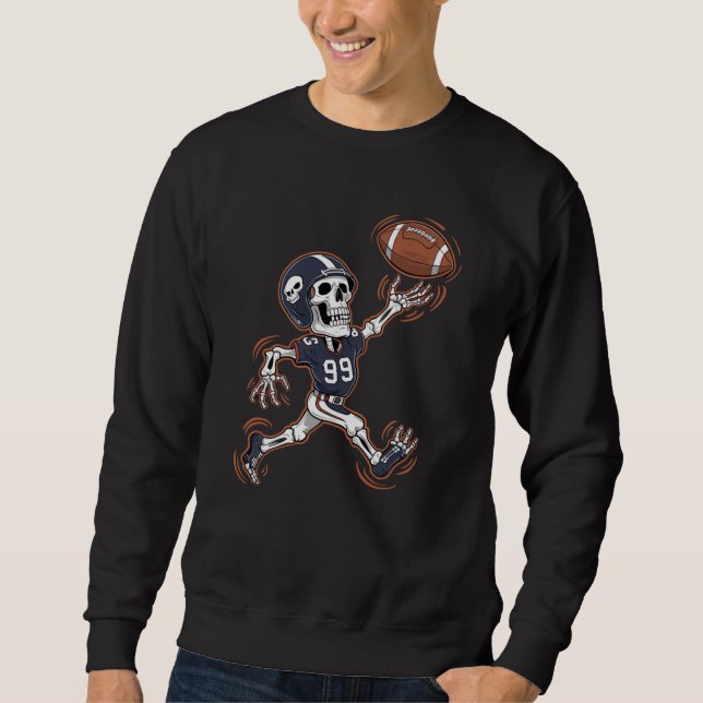 Moletom Futebol americano Skeleton Halloween (Frente)