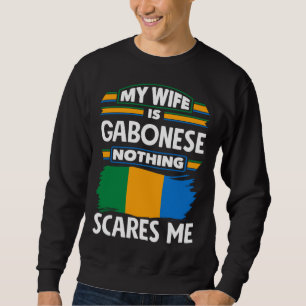 Moletom Gabonês Gabão Bandeira Gabonesa Minha Mulher É Gab