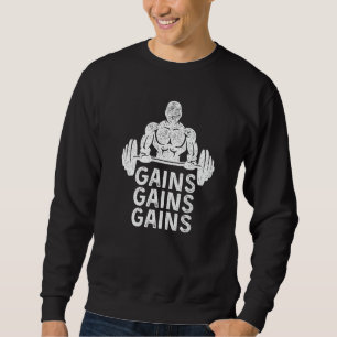 Moletom Gains Gym Rat Gym Bro Bodybuilder
