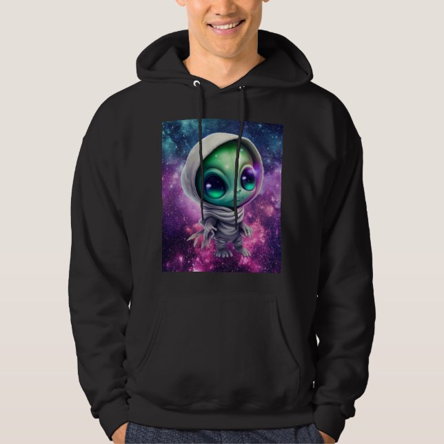 Moletom Galáxia da Alienígena Chibi em Hoodie (Frente)