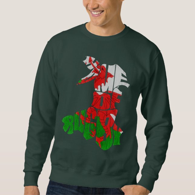 Moletom Gales Casa do Rugby Map Sweatshirt (Frente)