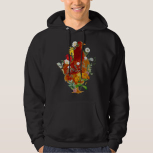 Moletom Galinha Fresca Pintura Vintage Floral Jarda Flor B