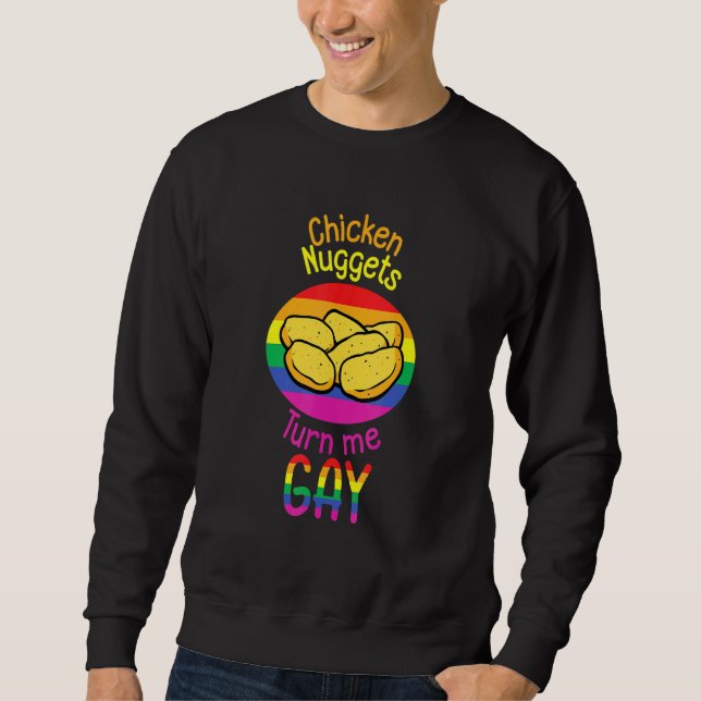 Moletom Galinhas Me Transformam Gay Homens Crianças (Frente)