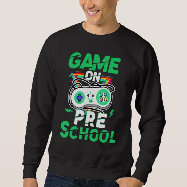 Moletom Game On Preschool Back To School Video Game Boys G (Frente)