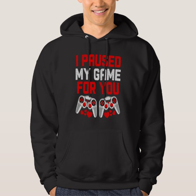 Moletom Gamer Boys Teen Valentines Day I Paused My Game Fo (Frente)