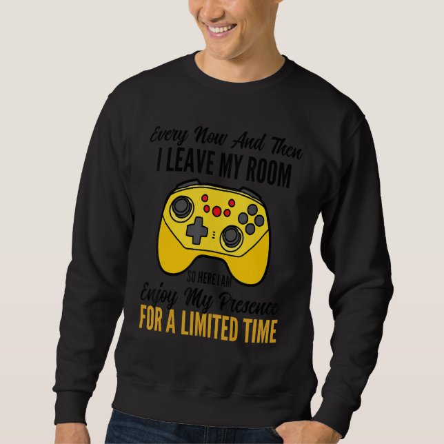 Moletom Gamer De Vez Em Quando Deixo Meu Quarto Jogando 2 (Frente)