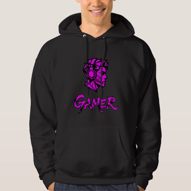 Moletom Gamer Geométrico Rosa Legal (Frente)