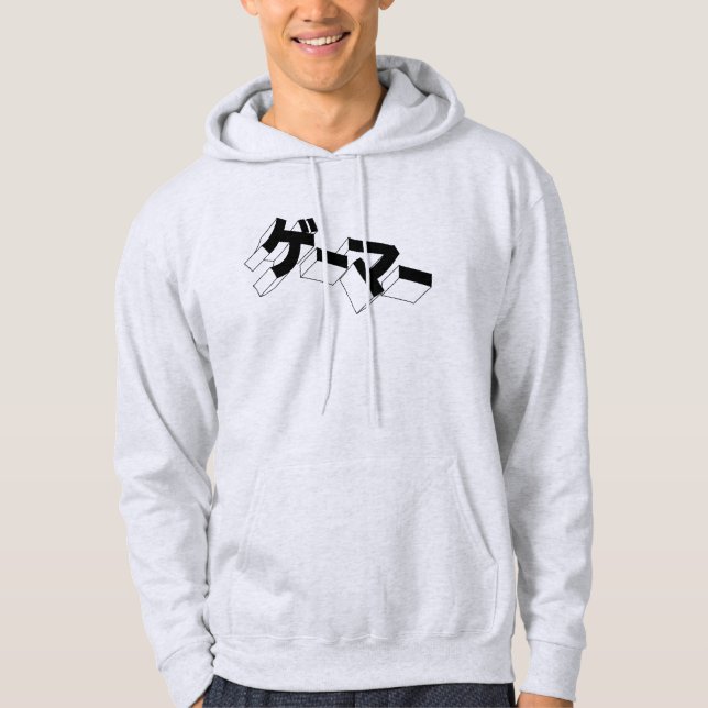 Moletom GAMER Hoodie do Japão - Videos games Katakana "GE- (Frente)