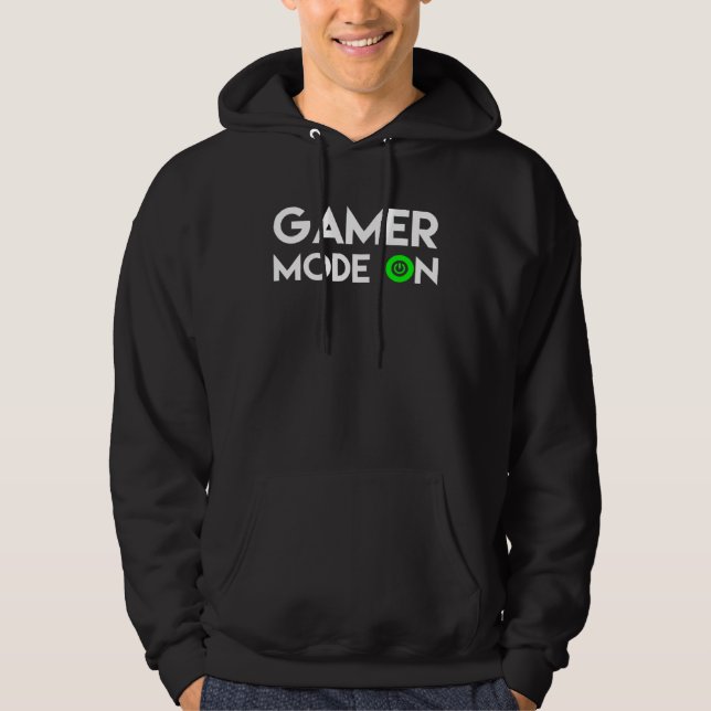 Moletom Gamer Mode on Clothes heartbeat play video Games c (Frente)