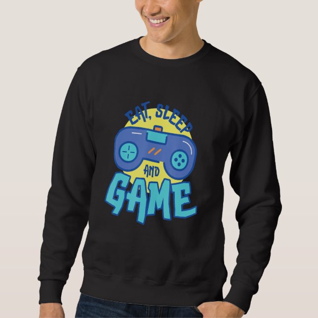 Moletom Gamer Routine Coma Jogos do Sono Repito (Frente)